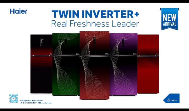zunairkh's tweet image. Revolutionize your food storage game with the Haier Twin Inverter+ Refrigerator!  It&apos;s like stepping into a freshness wonderland. Say goodbye to wasted food and hello to extended freshness.  #HaierRefrigerator