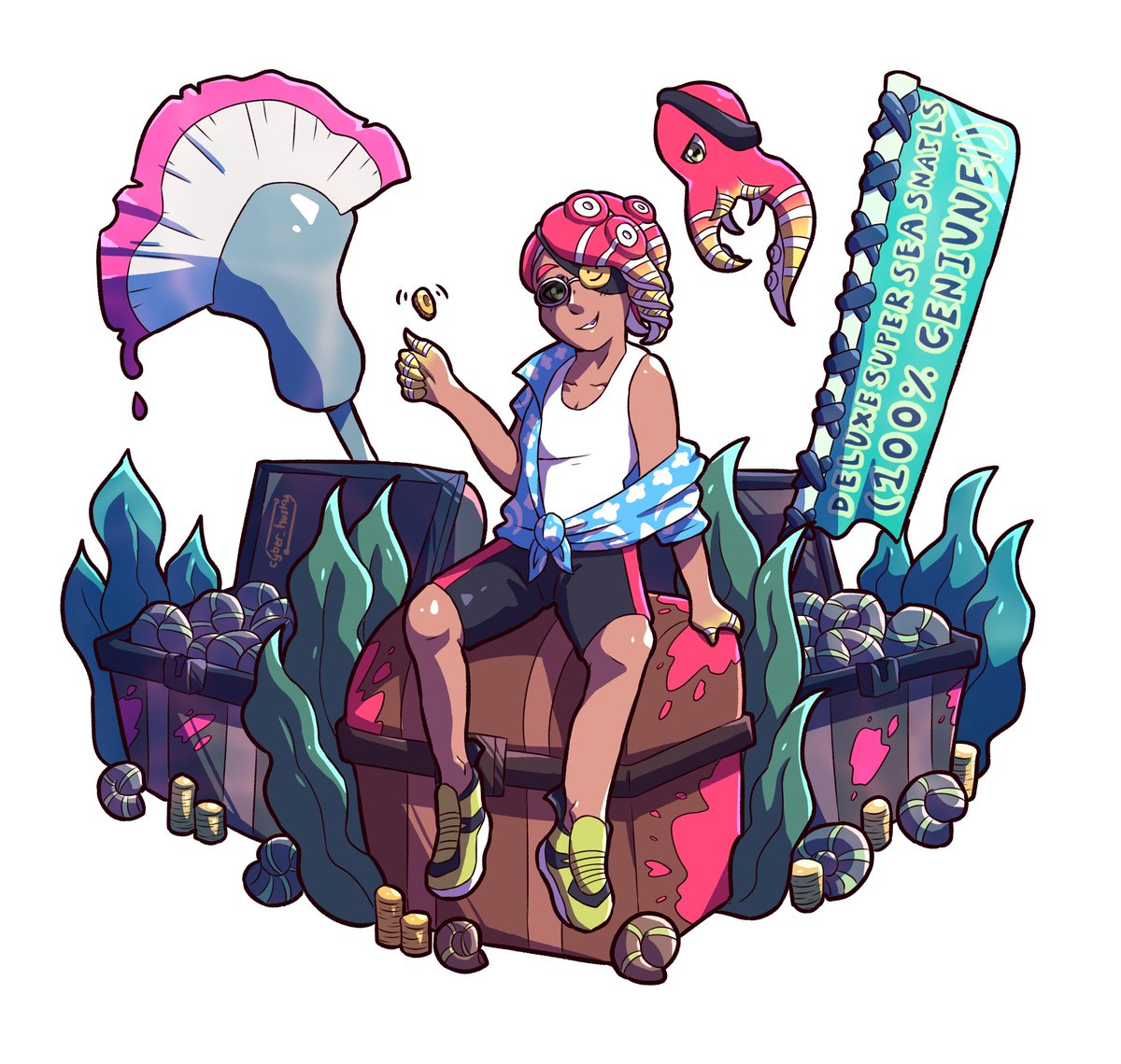 cyber_husky's tweet photo. artfight revenge for @hap_blue! (i know nothing about splatoon but the hair is fun to draw so) https://t.co/m9iGmnrf6A