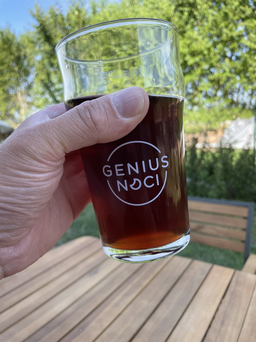 IvanBuchta's tweet photo. After the walk and some archery, this one is well deserved. :) If you'd be around #Lomnice, check out the local brewery Genius Noci - their beers are spot on, this cherry sour ale included! https://t.co/hDnv2jvTZX