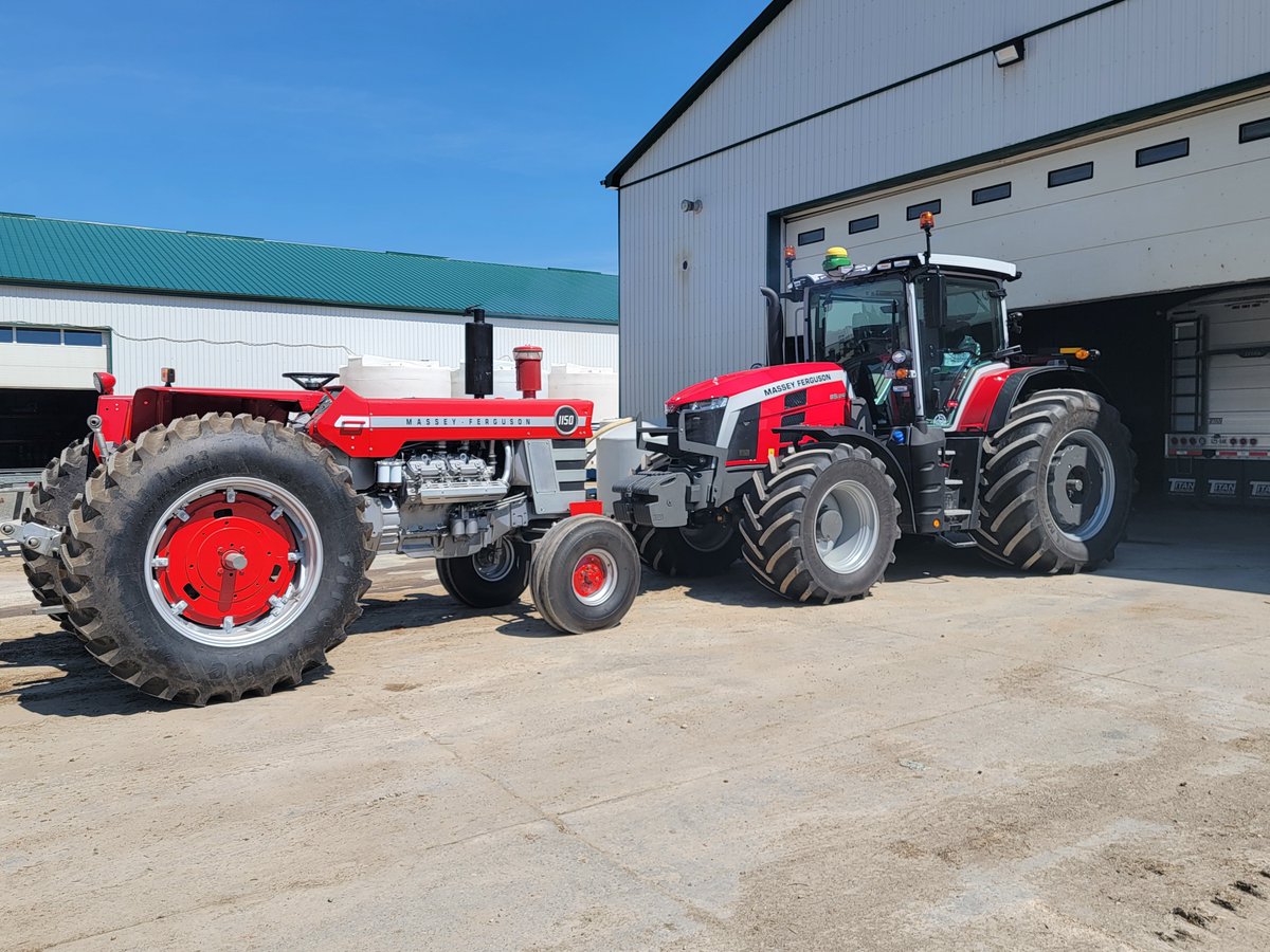 Shawridgefarm's tweet photo. When old meets new.
Sometimes we do things around here just to remind us of where we came from, I am sure their Grampy will be in the buddy seat riding along and smiling. #missthatguy #sassymassey https://t.co/o1zFD5jCFW