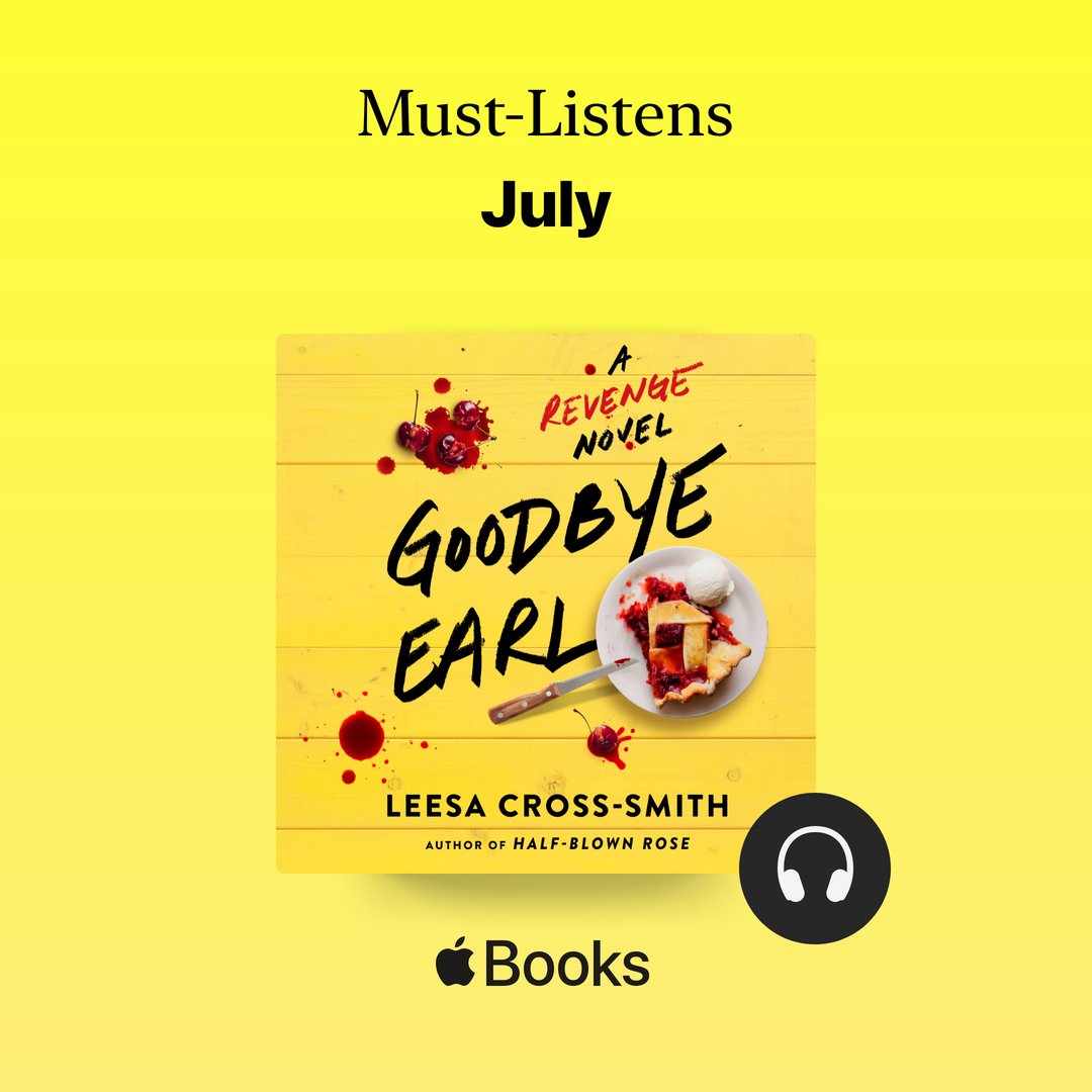 Leesa Cross-Smith⁷🌸🍊☁️ (@leesacrosssmith) on Twitter photo 🍒V stoked that <a href="/AppleBooks/">Apple Books</a> chose GOODBYE EARL as a July #MustListen! It’s a dream to have a full cast of amazing narrators! TYSM to <a href="/TheMelaLee/">Mela Lee</a>, <a href="/kamaliminter/">Kamali Minter</a>, Sarah Beth Goer, <a href="/theerinbennett/">Erin Bennett</a>, @TraciLOdom & Julian Thomas! Find it at apple.co/mustlistens ! <a href="/GrandCentralPub/">Grand Central Pub</a> 🍒V stoked that <a href="/AppleBooks/">Apple Books</a> chose GOODBYE EARL as a July #MustListen! It’s a dream to have a full cast of amazing narrators! TYSM to <a href="/TheMelaLee/">Mela Lee</a>, <a href="/kamaliminter/">Kamali Minter</a>, Sarah Beth Goer, <a href="/theerinbennett/">Erin Bennett</a>, @TraciLOdom & Julian Thomas! Find it at apple.co/mustlistens ! <a href="/GrandCentralPub/">Grand Central Pub</a>