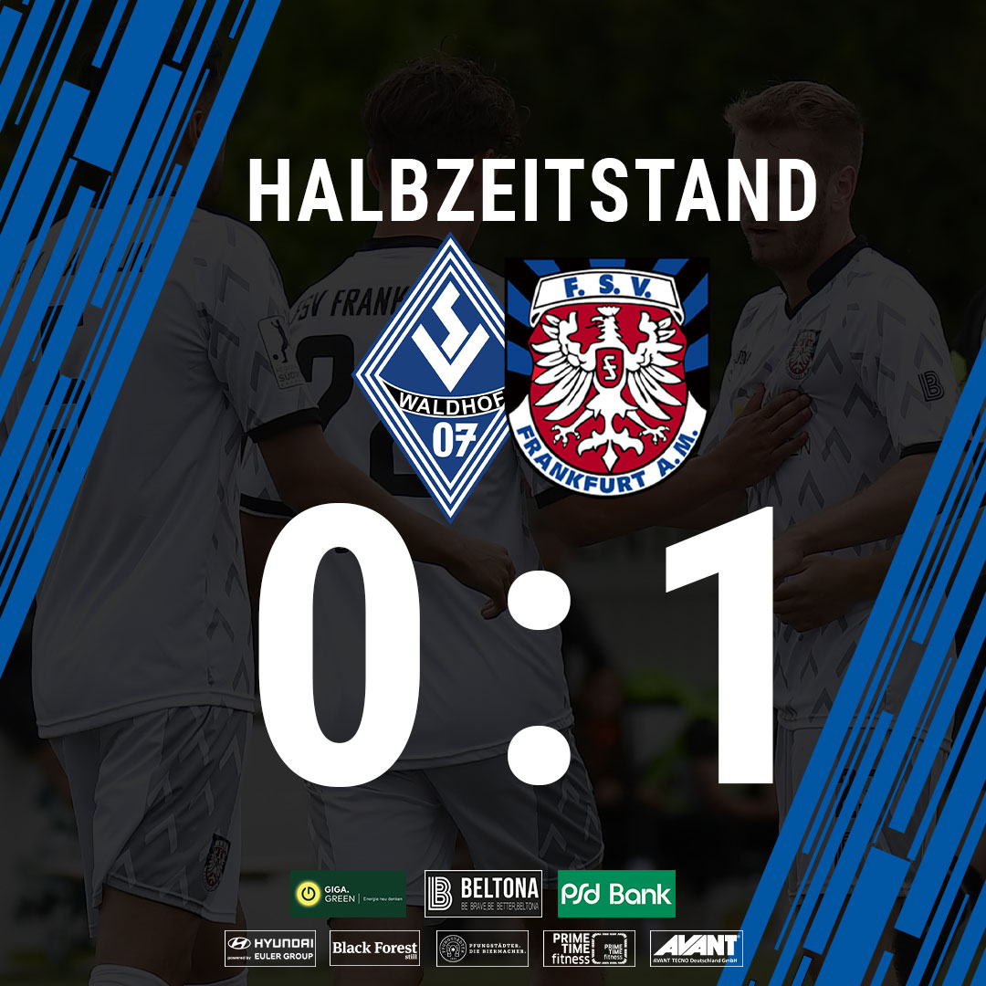 fsv_frankfurt's tweet photo. ⚫️🔵 Halbzeit in Mannheim! Der FSV Frankfurt geht mit einer 1:0 Führung in die Pause. Jihad Boutakhrit erzielte in der 5. Minute den Führungstreffer.
#FSVFrankfurt #WIRsindFSV #svwfsv #svw07 https://t.co/EnewcFy8Z6