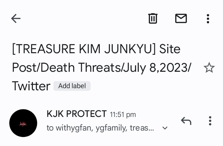[📌] REPORT EMAIL SENT. 

Please avoid engaging and keep reporting the account. We will inform you right away if we receive a response from YG. Thank you!