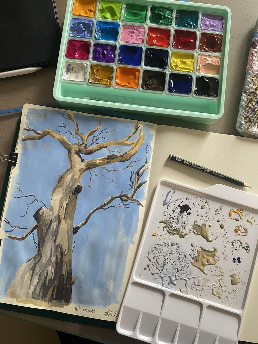h0i44's tweet photo. Premier test de ma gouache 🙏🏻
Je vais pouvoir faire des studies et progresser en peinture https://t.co/0rkjbu38Nq