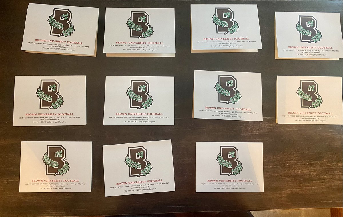 Thank you <a href="/BrownU_Football/">Brown Bears Football</a> and all the coaches for the handwritten letters it was a great surprise.