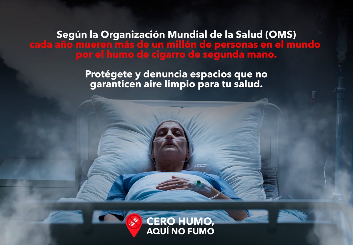 Una de las políticas públicas más efectivas contra el consumo de tabaco son los espacios libres de humo. 🚭
Infórmate y denuncia en 👉  mexicosinhumo.org.mx

#mexicosinhumo #cerohumoaquinofumo #noaltabaco #salvaunavida 

Fuente: bit.ly/46e9Xjy