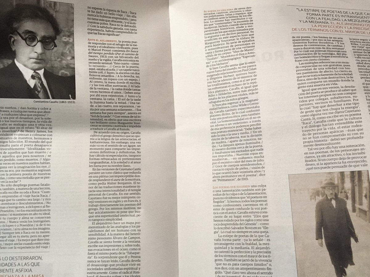 HectorIvanGP's tweet photo. Siempre quise ver juntos a los dos poetas que más me
impresionaron en la juventud, Cavafis y Pessoa, y gracias a @sanquintin_plus y @ElCulturalRazon los pudimos reunir. https://t.co/TWaBanxykQ
