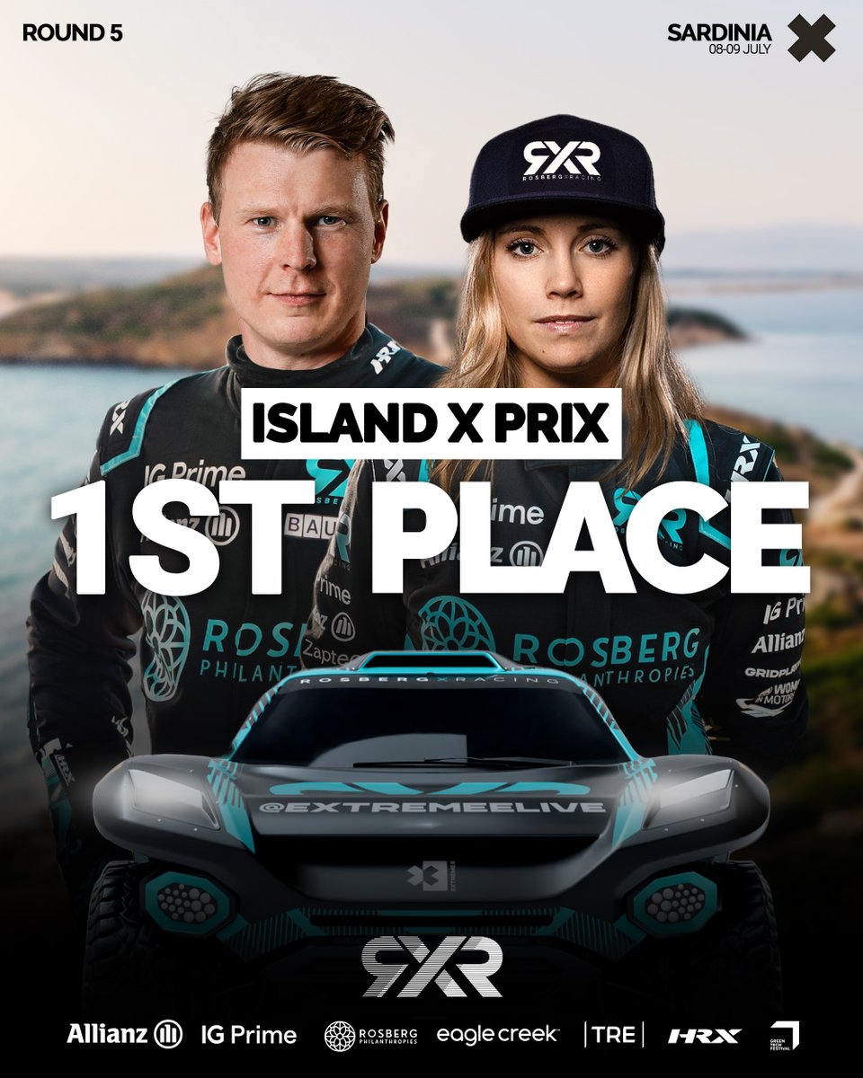 Island X Prix WINNERS! 🥇 From off-track detours to top-tier triumph! Talk about turning every obstacle into an opportunity! Johan's phenomenal off-road skills and Mikaela's relentless chase to close the gap took our team from the brink of defeat to the peak of victory 👏