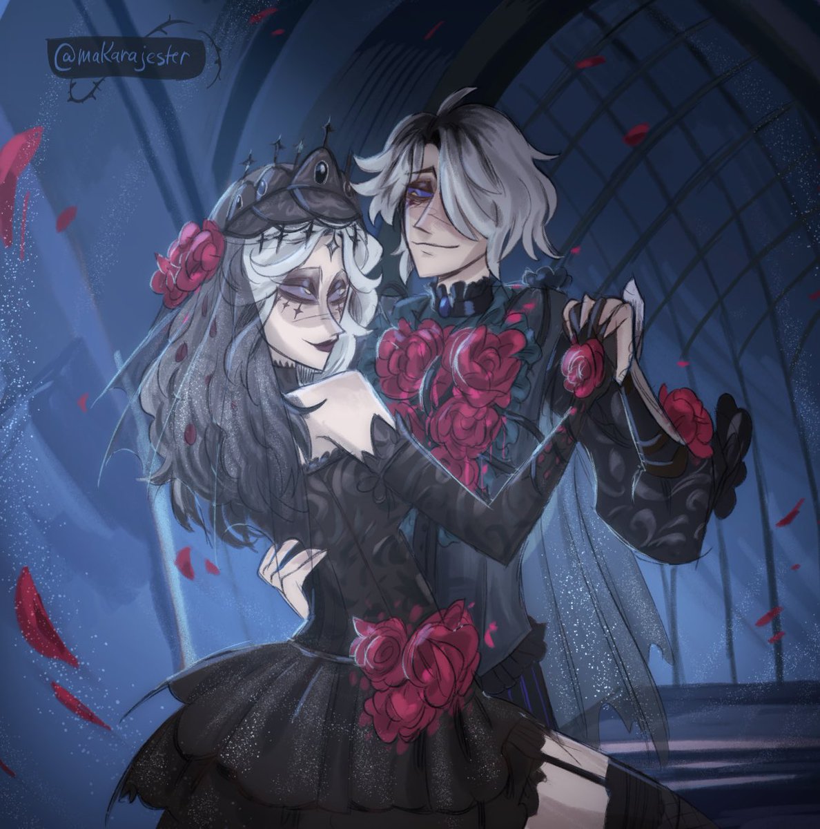 sleazyjester's tweet image. ada and emil (old art) #idv #IdentityV #idvart #fanart #gothic