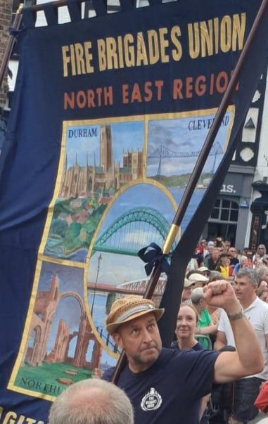 woggastweet's tweet image. I was so VERY proud today to lead the @fbunational at the #DurhamMinersGala carrying Northe East Region's banner. ✊🏿✊🏽✊🏼 #FcukTheTories ....an event full of real, LOVELY people. 😊✊🏿✊🏽✊🏼