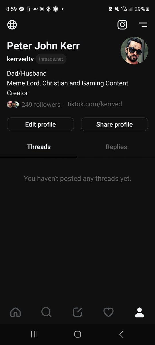 KerrvedTV's tweet photo. Just made a #threads ! Follow me! https://t.co/HW0IAfL5rx