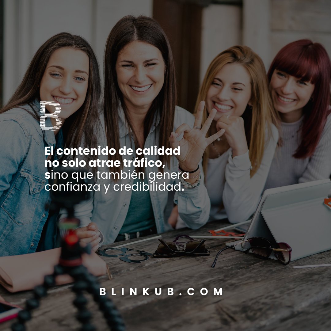 ¡Atrae tráfico con contenido de calidad! 🤙🏻
Destaca en línea y atrae a miles de visitantes a tu sitio web con contenido de calidad. Descubre cómo generar tráfico y convertirte en una autoridad en tu nicho. 🖥️🖱️ #Blinkub #Contenido #Calidad #Trafico #Crecimiento