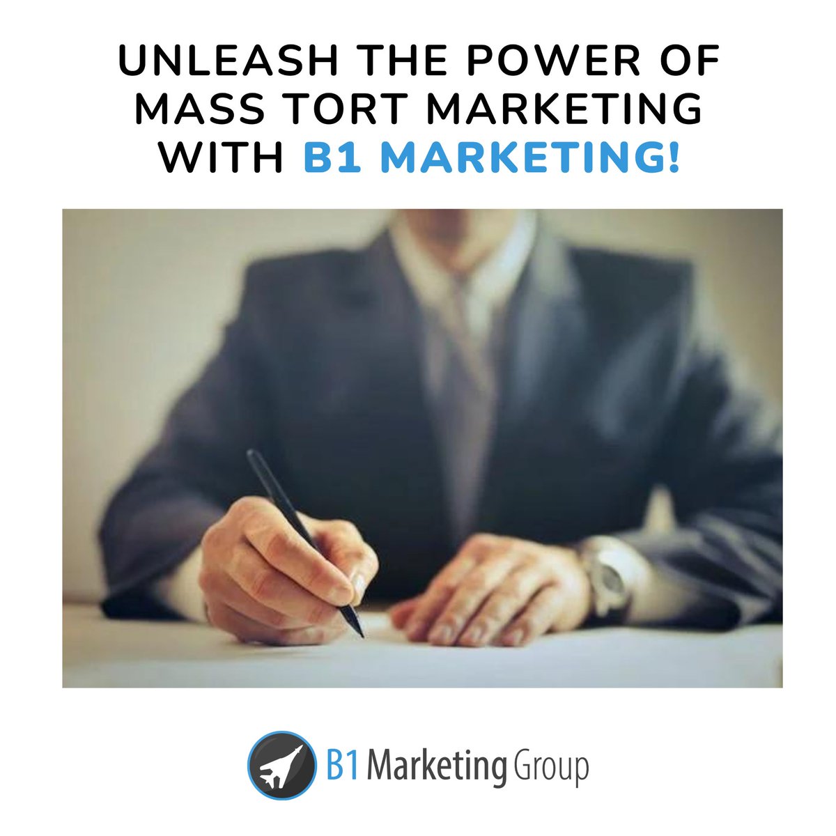 B1MktgGroup's tweet image. Experience the game-changing impact of B1 Marketing&apos;s Mass Tort  program. 

Our expert team specializes in attracting clients and lawyers in the world of mass torts. 
----
🌐 b1marketing.com
.
#MassTortMarketing #LegalMarketing #ClientGeneration #LawFirmMarketing