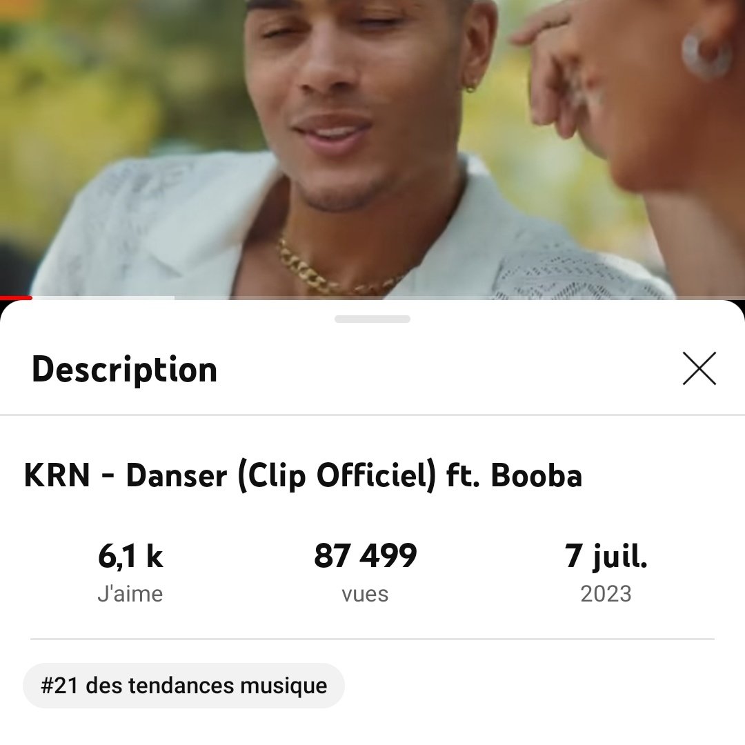 #Danser 21° Des tendances Musique France 🔥 <a href="/krnofficiel/">Krn</a>