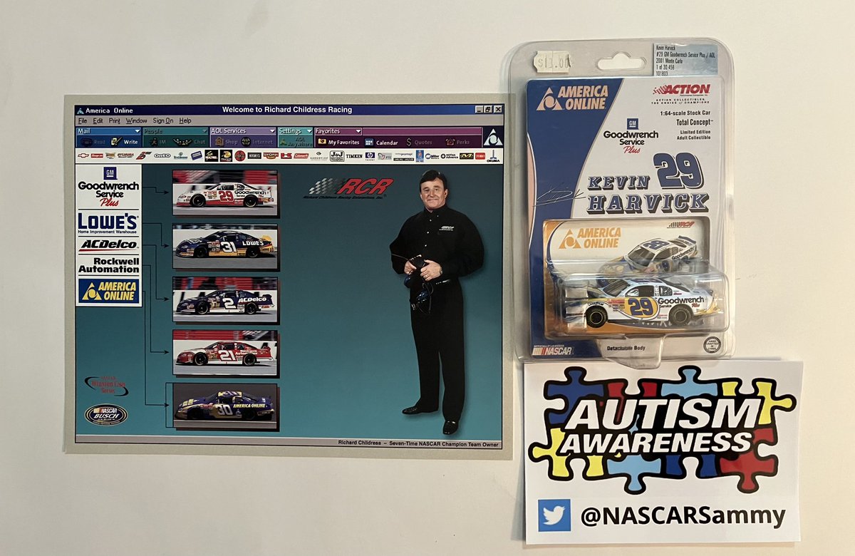 🚨It’s a big weekend for Richard Childress at <a href="/ATLMotorSpdwy/">EchoParkSpeedway</a>.

Let’s celebrate &amp; spread #AutismAwareness in #NASCAR.

You can win this very cool <a href="/KevinHarvick/">Kevin Harvick</a> diecast &amp; <a href="/RCRracing/">RCR</a> hero card. 

Follow, Retweet, Tag some friends.
Enter across platform

Winner chosen on July 14th.👍🏻