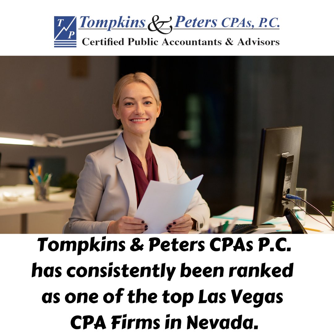 TPcpas's tweet photo. We are more than taxes and accounting, we want to be a partner in your success.
Call us today, 702-456-4272.
https://t.co/ZZKYsE6e6r

#accounting #CPA #tax #business #auditing https://t.co/D7Fh0MSmqU