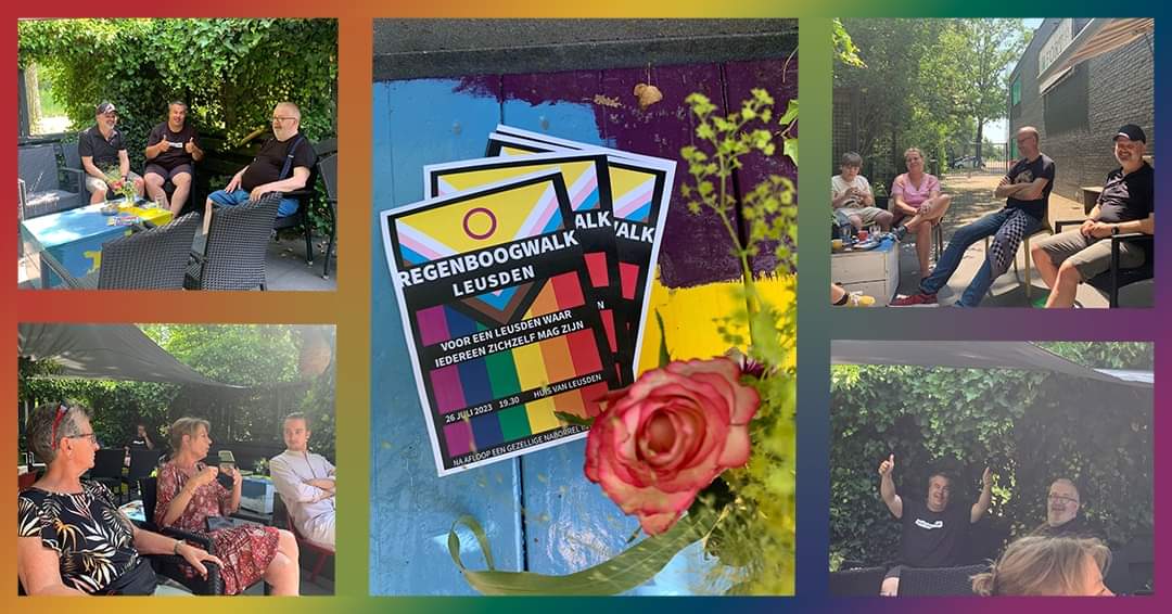 Ondanks het warme weer was het goed vertoeven in de tuin #Fort33 met alle gezellige en diepgaande gesprekken tijdens de regenboog picknick🌞🏳️‍🌈
Het werd zeer op prijsgesteld dat "kersverse" wethouder #Leusden <a href="/jankramerco/">Jan Kramer</a> ook aanwezig was 💜