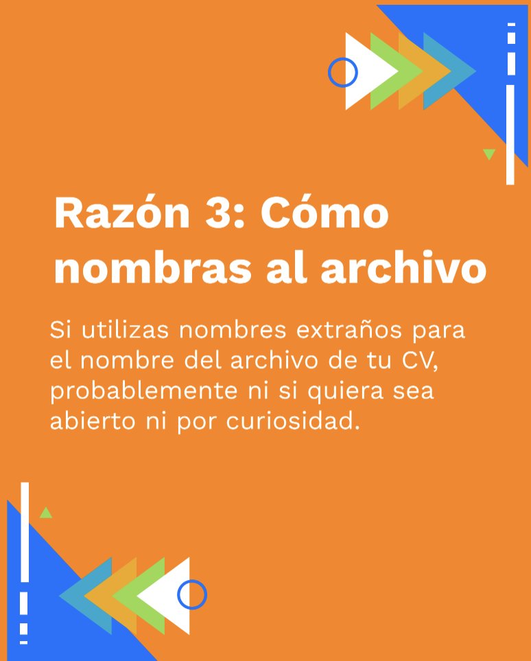 thefortuneiwork's tweet photo. ¡Por estas razones DESCARTAN a tu CV! 👇👇👇 https://t.co/c3bewA42Th