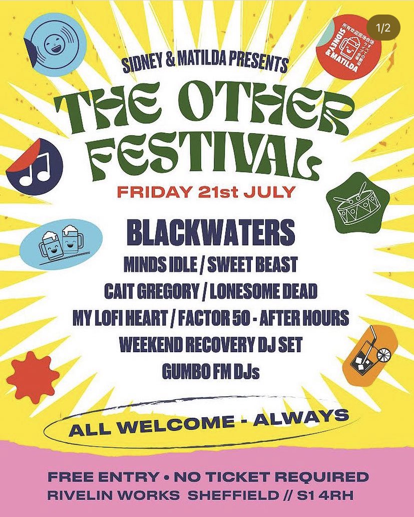 BlackWaters (@blackwaters_uk) on Twitter photo We back baby… Oh Sheffield, we can never resist a home town party. Friday 21st, The Other Festival, <a href="/sidneymatilda/">sidneyandmatilda</a> ♥️🕺 expect more music this year too ♥️♥️♥️ We back baby… Oh Sheffield, we can never resist a home town party. Friday 21st, The Other Festival, <a href="/sidneymatilda/">sidneyandmatilda</a> ♥️🕺 expect more music this year too ♥️♥️♥️