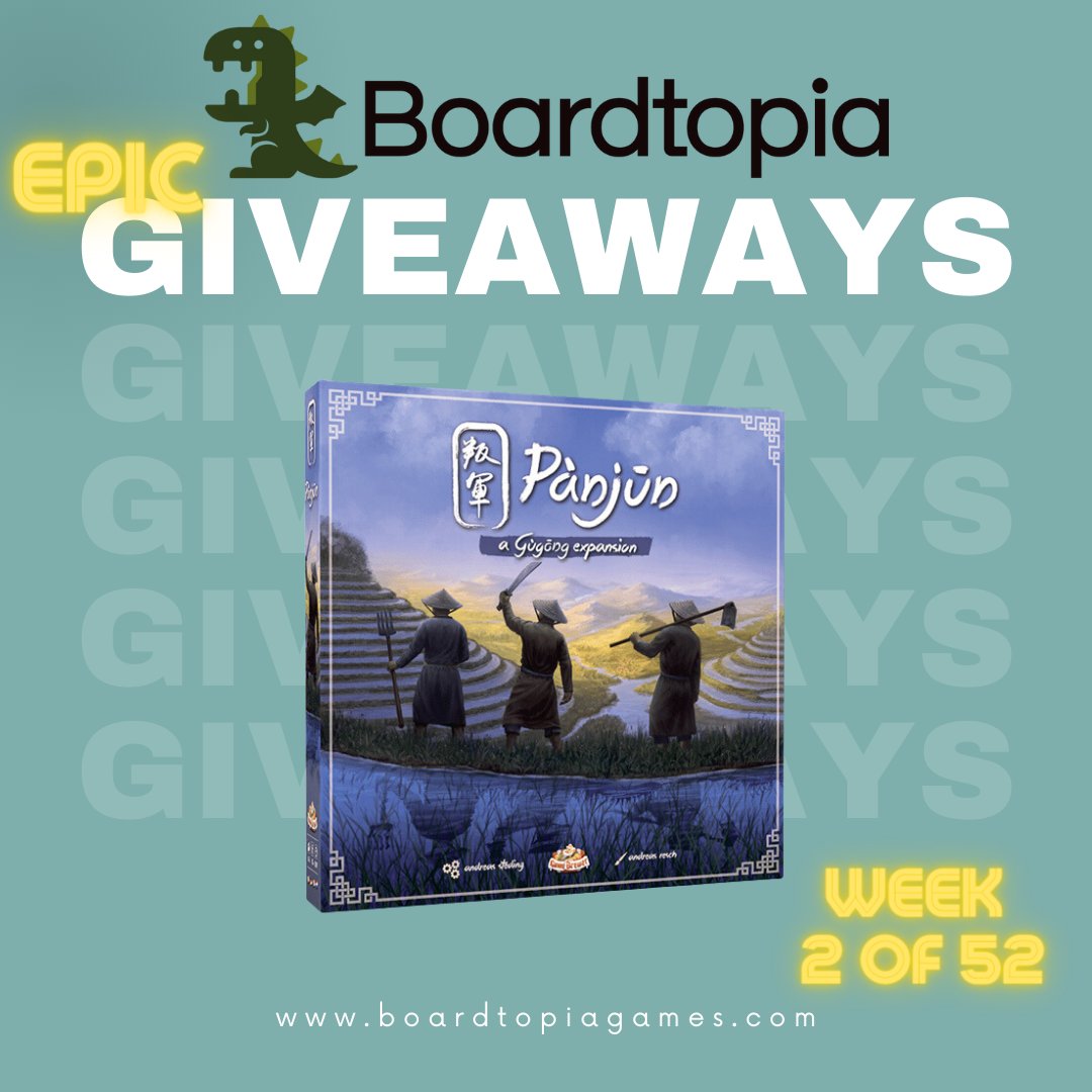 boardtopia's tweet photo. To celebrate the launch of Boardtopia, we're kicking off an EPIC series of weekly #Giveaways  that will last for 52 weeks. Enter below for a chance to win a copy of Gugong: Panjun by @Game_Brewer this week!

https://t.co/ENcjaPbLKX https://t.co/wJQQ1lQken