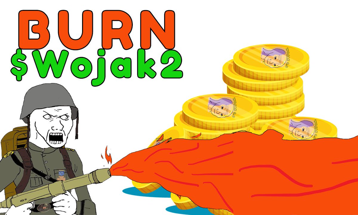 wojak20eth's tweet image. Burn contest #1 for #Wojak2 

Every Like/Retweet this tweet in 48h we will burn 2M $Wojak2 Token

Max burn is 700M(1% total supply) for this Burn Contest. LFG!!!!