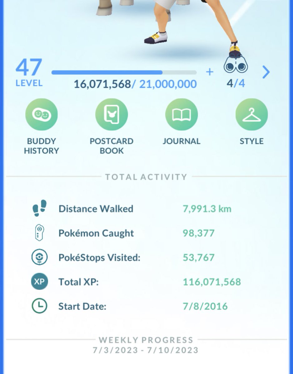 Kangasconrad's tweet image. My @PokemonGoApp account is 7 today. I started playing while in the woods of Virginia so I couldn’t get reception on release day. I still play, but mostly casual. Had a lot of fun memories. Should i post some? #pokemongo #level47 @NianticLabs