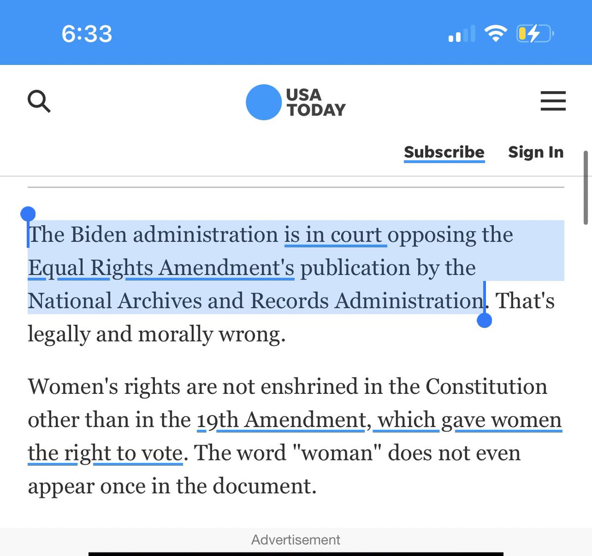 How dare the @JoeBiden administration fight against the Equal Rights Amendment in court and then gaslight people about it by saying Congress needs to act.

The EXECUTIVE has to publish the ERA.

You’re not allies.

#publishtheERA https://t.co/cHdcNapFqk https://t.co/eeNW79voUz