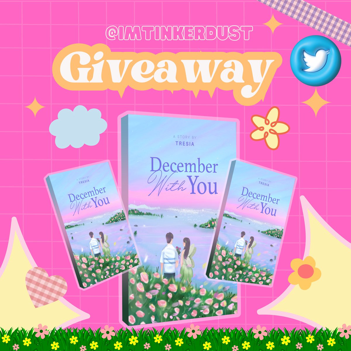 imlillcupcakes's tweet photo. GIVEAWAY 3 NOVEL DECEMBER WITH YOU + 1 DILIZZY HC (4 orang pemenang)
• follow akun aku @imtinkerdust 
• like + rt AU december with you ( pin aku )
• like + rt tweet ini + reply kenapa kalian mau peluk novel aku ! jgn lupa pakai tagar #decemberwithyouau (boleh spam) https://t.co/5Xr0rnXeaO