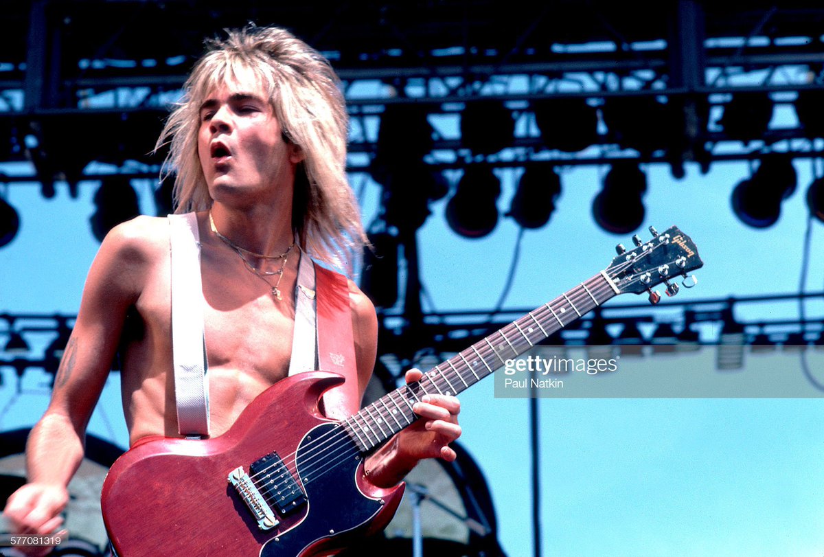turkchgo's tweet image. Carlos Cavazo is banging his head against some birthday candles today!! Shown here in 1984 with a Gibson SG Junior in the birthplace of Gibson, Kalamazoo Michigan!! SG can stand for Saturday Guitar right? SG Jr is kind of like the kid version of GibSunday!! 🎸⚡️🔊✨