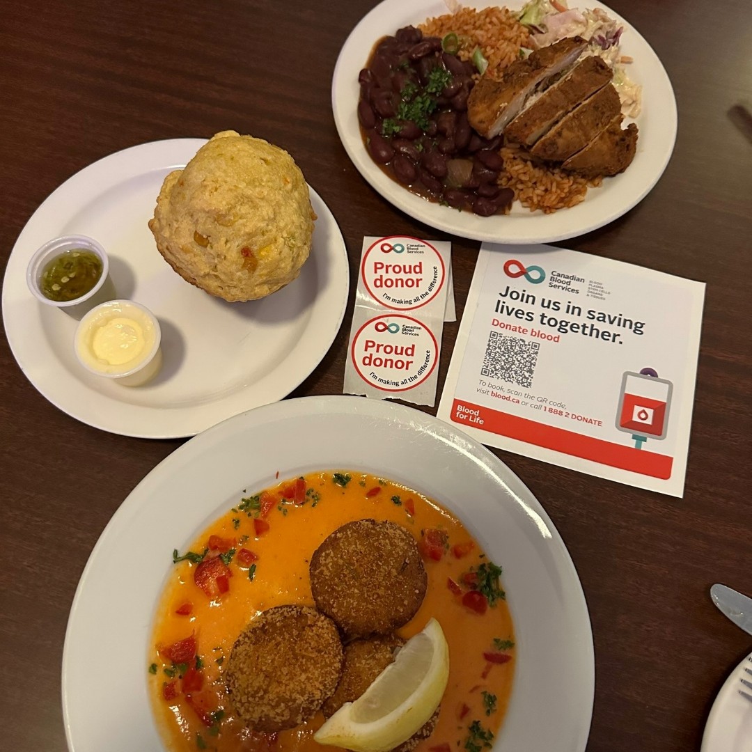 LifelineYEG's tweet photo. Come in to donate this July! The Edmonton Donor Centre has weekly draws for gift certificates from Dadeo's! Enter to win by coming in to donate blood or plasma. No donation is required. One entry per person.
Book now at https://t.co/2FvcYqDH6K or on the GiveBlood App. https://t.co/HuYNj3rcxp
