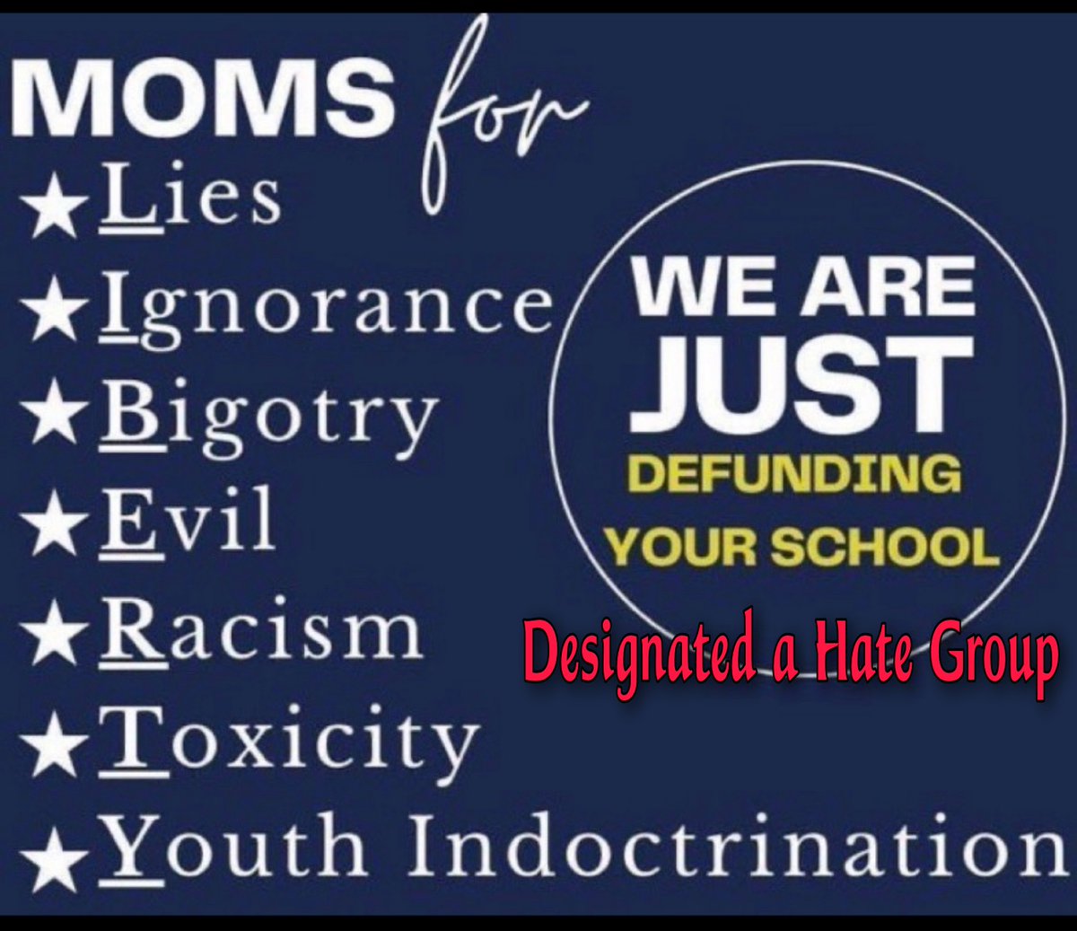 Here's one of these group's #Moms4Liberty we've all heard about bc of their fondness for #Hitler quotations.  They'll be at #SchoolBoardMtgs demanding #BookBans #discrimination of #LGBTIQ #BlackHistory #DragShows #WokeMaps end