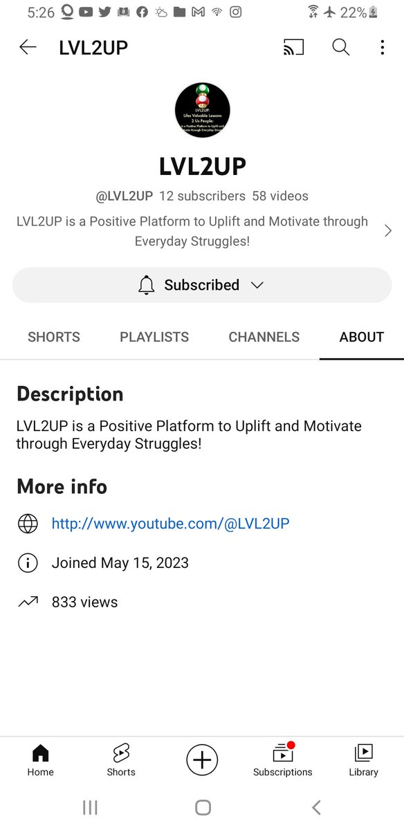 hOurTyMeIsNow's tweet photo. https://t.co/c4fXyHJRgN This is just #SAD! 833 VIEWS. I need yall to Subscribe and follow @LVL2UP for So much motivation and daily knowledge to start your days and mornings right! Lets Go! https://t.co/PsZDGIdKhS