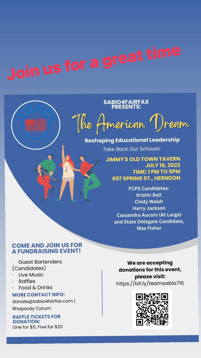 tony_sabio's tweet photo. Come enjoy live music and raffles
#FCPS #Buddhism #FCRC #Hispanic #AfricanAmerican #Asian #RPV #Republicans #RepublicanParty #commnity #AllAmerican #Elecciones2023 #fairfax #Veterans #Vote #support https://t.co/VFNjTV4QgH