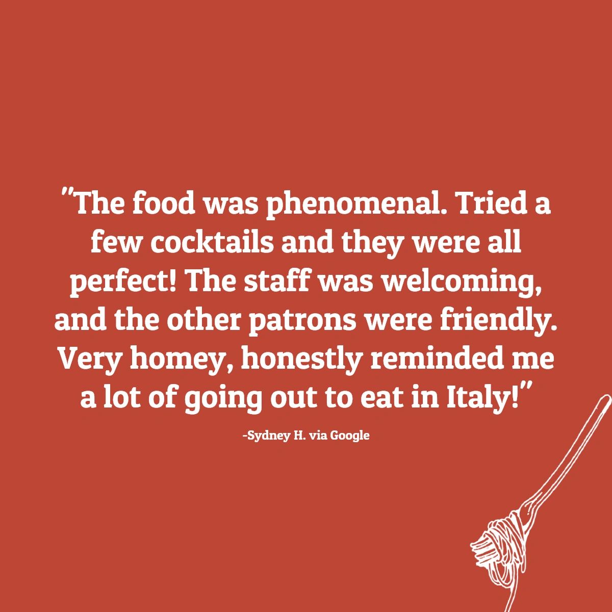 Nothing makes us happier than hearing from our guests! Thank you for taking a minute to share some love and local support, Sydney. Hope to see you again soon! ❤️