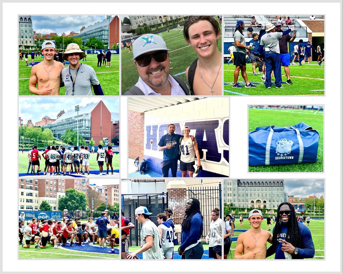 AustinBoothe15's tweet photo. Anther great day with @HoyasFB. Thank you to the Hoya coaching staff including @coachsgarlata @CoachTreyHen Coach Thames and Coach Tinsley. @CoachJRob56 and @BSublet for the support and love from #txfootball #TX https://t.co/LAwU4wFOsD