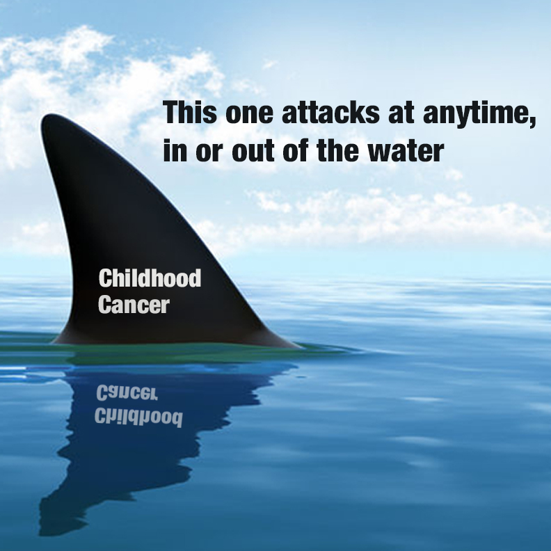 Noticed news stories on shark attacks. The odds of a USA child getting cancer are 260 to 1 vs someone being killed by a shark are 3,748,067 to 1. We can avoid sharks by staying out of the water. There is NO safe place for a child to avoid #ChildCancer. @cac2org @HappyQuailPress