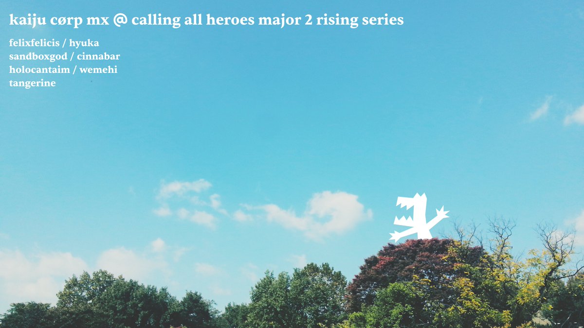 kaijucorpgg's tweet photo. come support kaiju corp monster x as they climb their way through the calling all heroes major 2: rising series bracket! 

kaiju corp mx will be facing off in the upper bracket finals for day 1 soon! stream here: https://t.co/RFVBWLOx8s https://t.co/g5NtEd3QE1