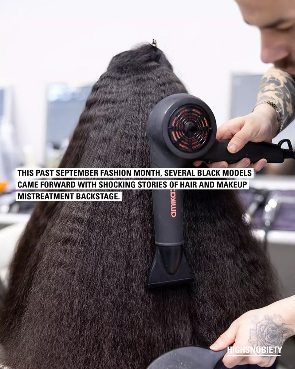 thecrownact's tweet photo. "The fashion and beauty industry is still facing an issue that has long gone unsolved: the underrepresentation of makeup artists and hairstylists who are skilled in working with black models.⁠"​

📸: @highsnobiety​

#CROWNProud #CROWNMovement https://t.co/596rVqLX8e
