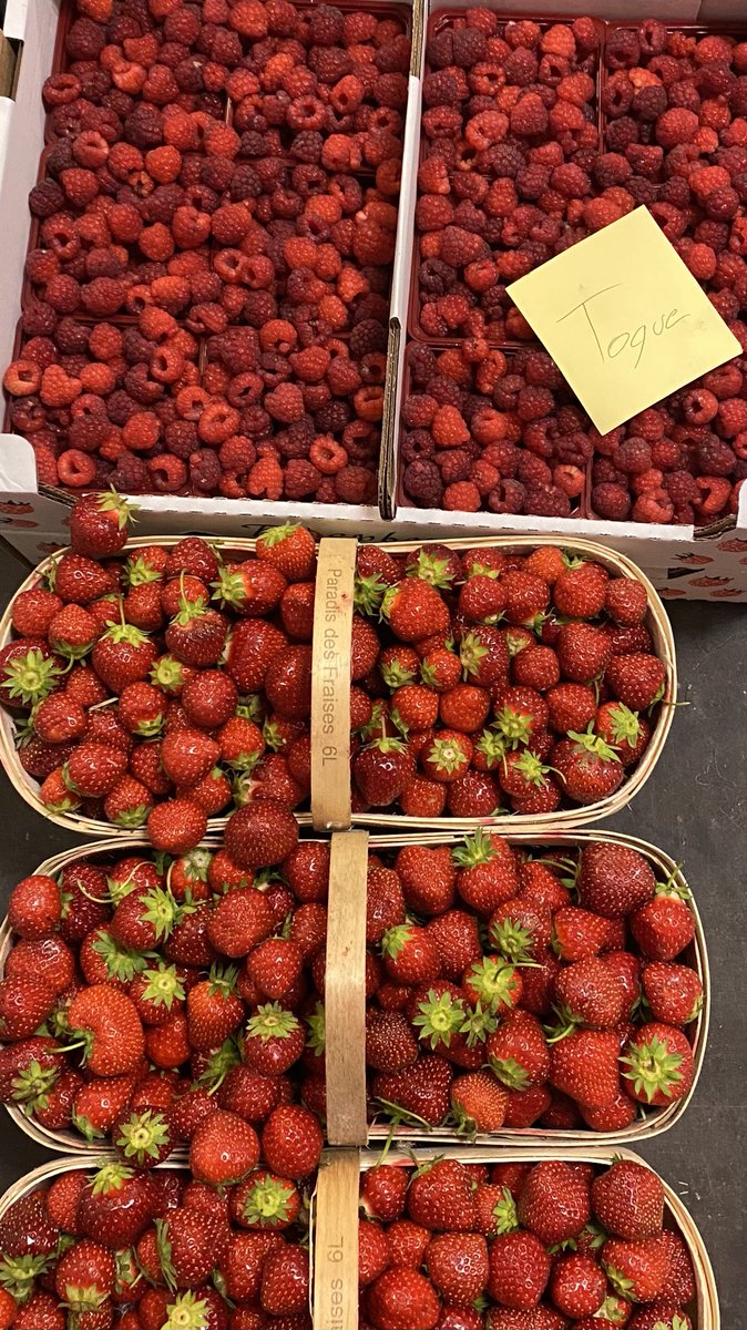 Fraises et framboises pour le week-end !