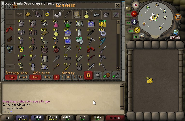 BtcsTv's tweet photo. The biggest bank on OSRS achieved! 

500B 🏆 (Pickaxes are ~6B each, valued at max cash on RL) 

Began roughly 4 months ago starting with 500M and purely from death matching on stream https://t.co/yT8eNSt1UJ