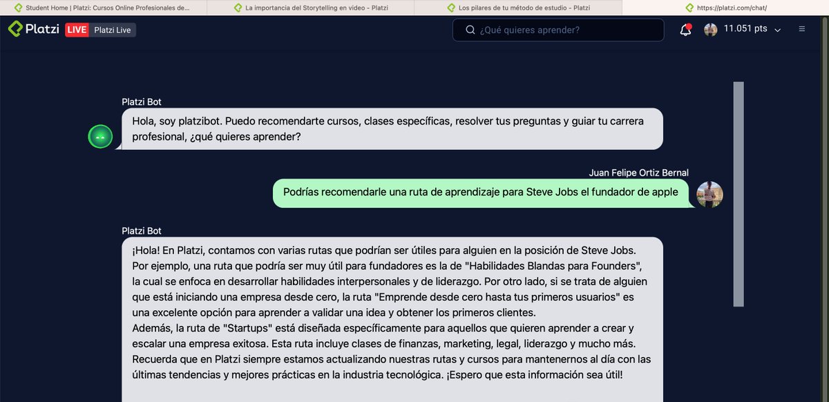 pipeortiz05's tweet photo. @platzi Este fue el prompt que utilice en el #PlatziBot #platzi https://t.co/t3SsnzfPgZ
