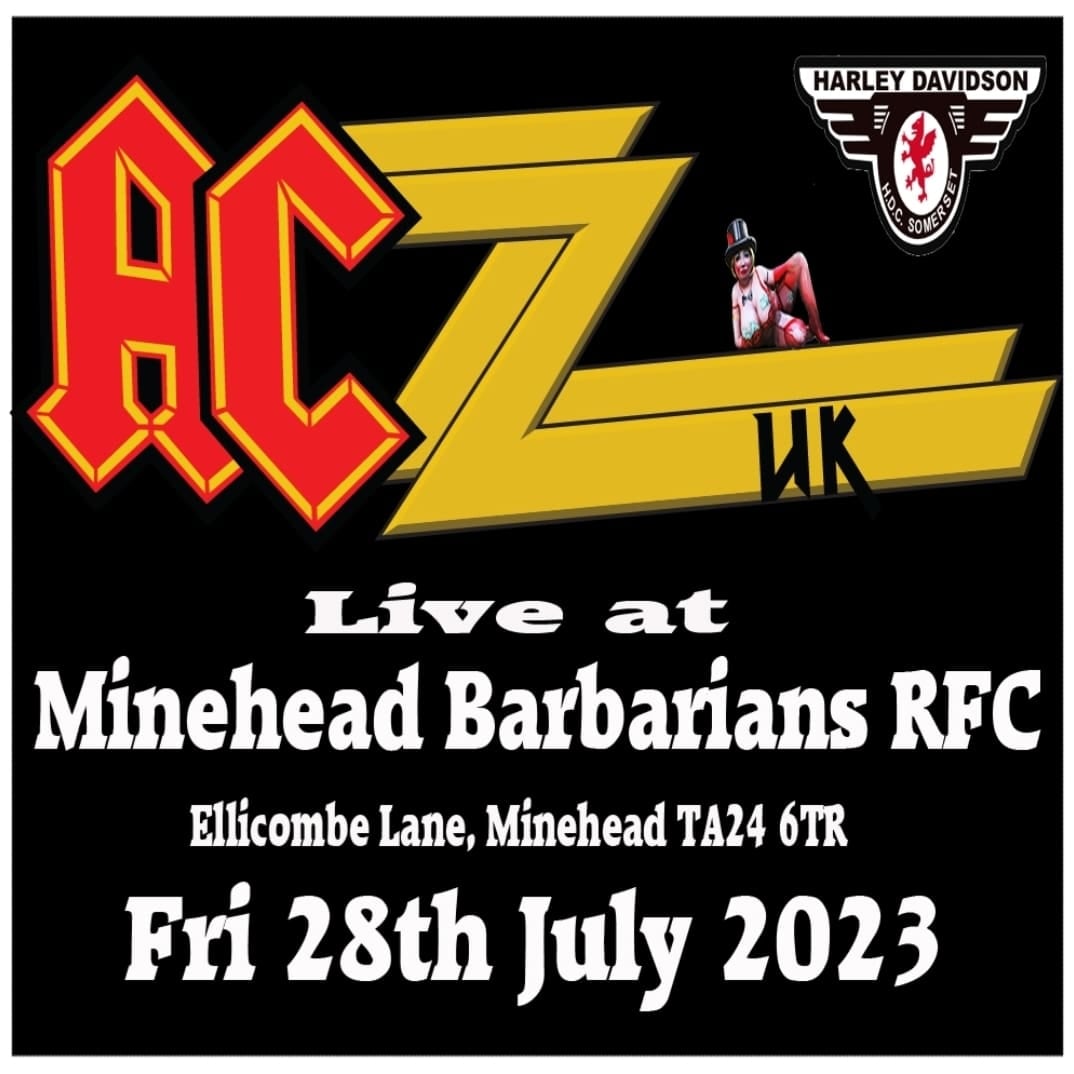 Private birthday bash for ACZZ uk tomorrow then we are back in Minehead 28th July. It'll be great to see yer! 👍😁