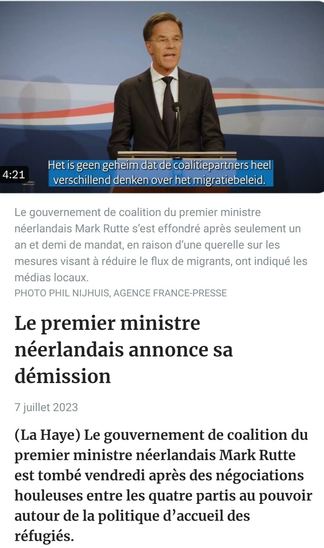 Aston on Twitter "⭐⭐⭐⭐⭐Mark Rutte a posé sa démission. L'un des Young