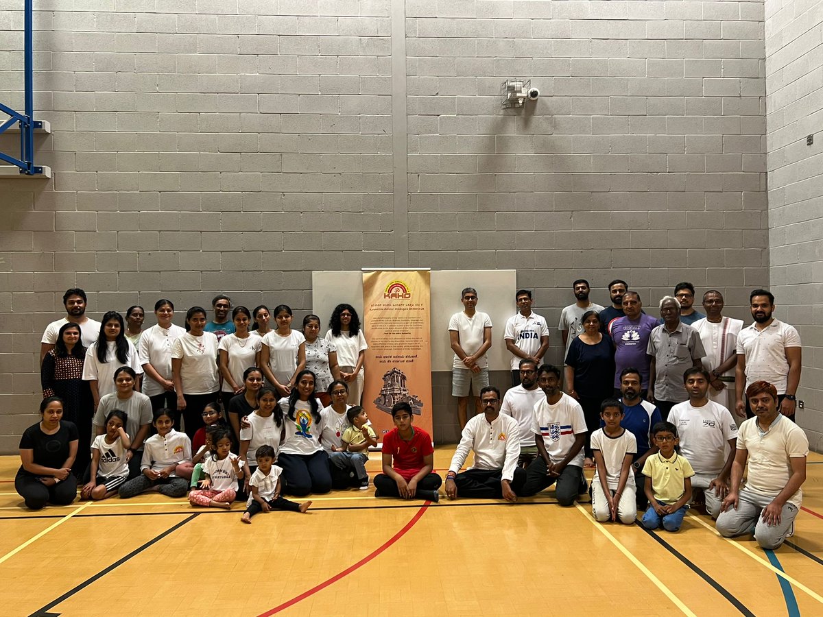 On 8th July 2023 KAHO organised 9th International Yoga Day in Midlands Coventry, UK. Nearly 50 participants including kids attended this event to practise and propagate Yoga. Govind Das ji from ISKON, Watford also graced the occasion and delivered speech on Yoga &amp; its importance.