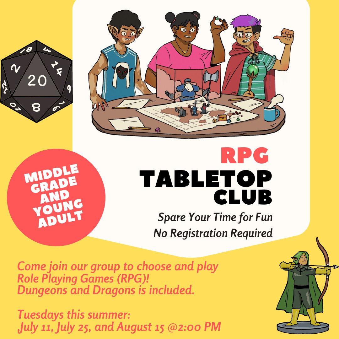 HillsidePublic's tweet photo. Check out a few of the events we have coming up next week. We really do have something for every age group! There will also be creepy campfire stories on Wednesday at 6:30 pm. https://t.co/dO6el3nLsg