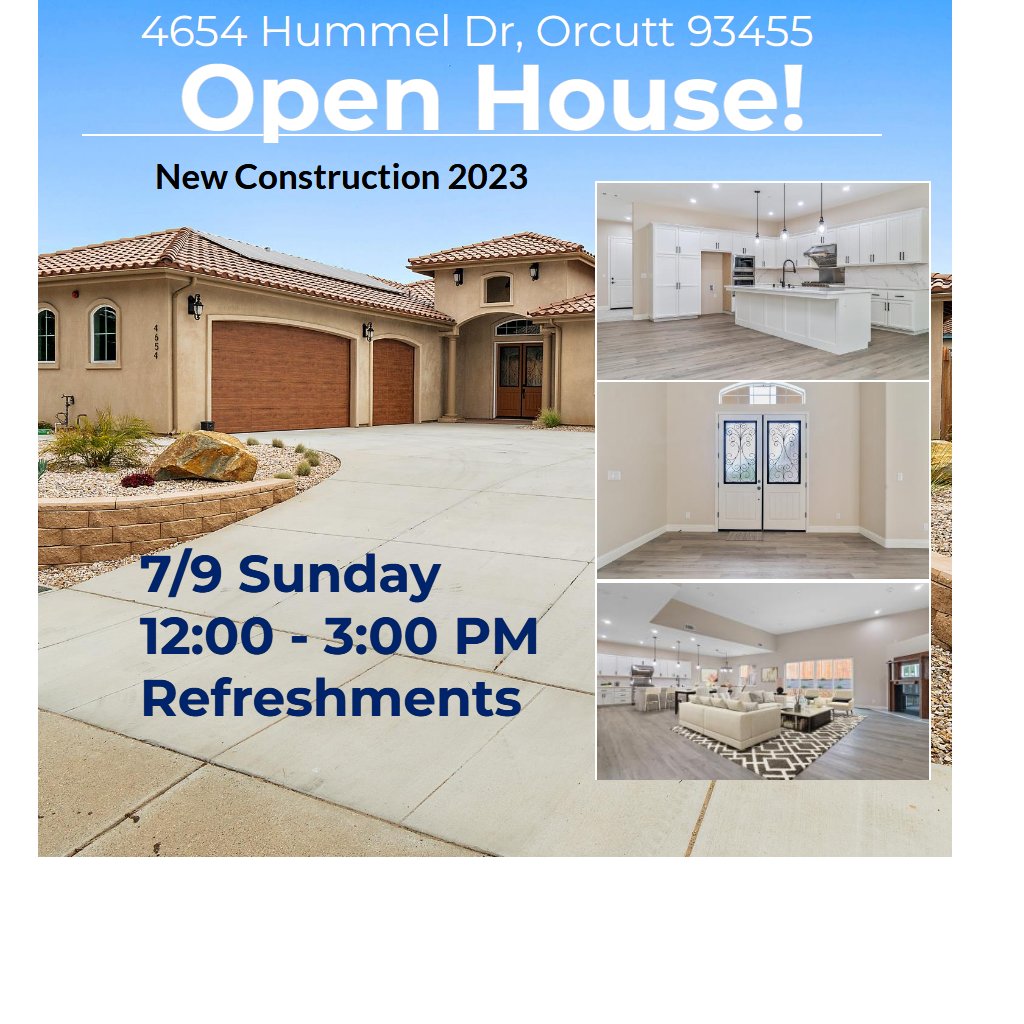 DavidKnapp_KHL's tweet photo. Open House - Sunday 12-3pm in Orcutt
New Construction! 2700sqft 3br 2.5 bath - Amazing property!

#expproud #newconstruction #2023 #customhome #liveyourbestlife
#orcutt #centralcoastcalifornia https://t.co/HfCaZYYd30