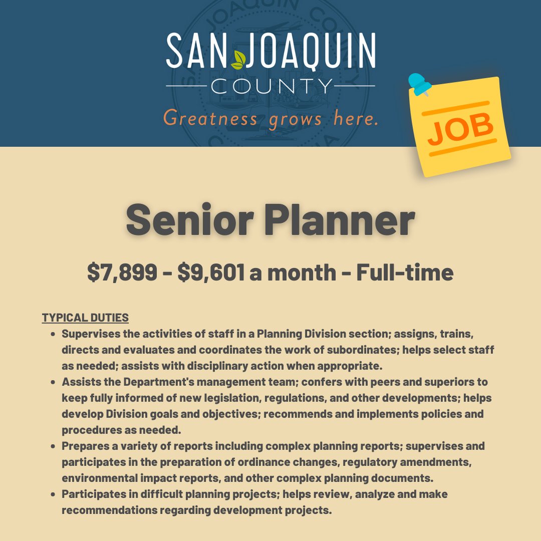 Downtown Stockton on Twitter "San Joaquin County is hiring for a