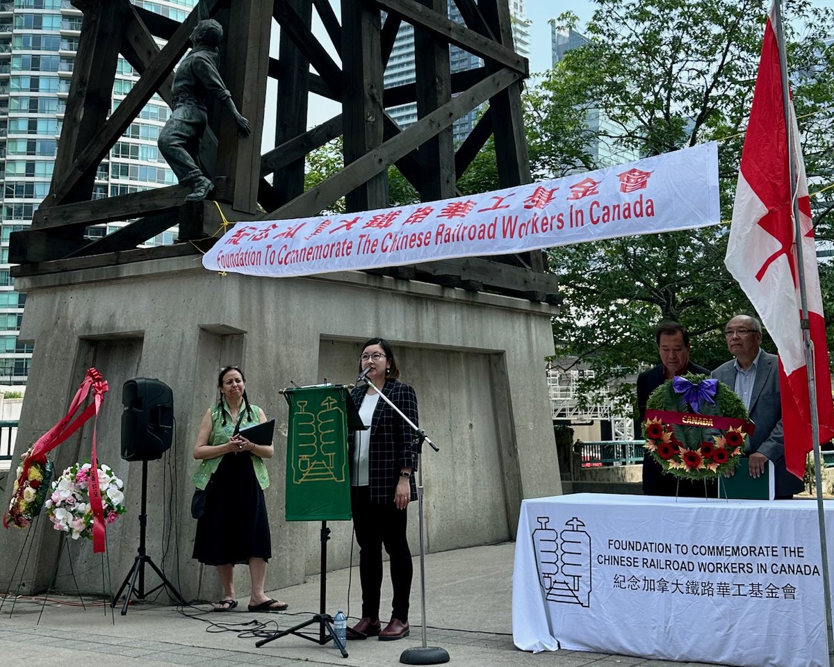 Grateful for speaking on July 1st, 2023, the 100th anniversary of the #ChineseExclusionAct, representing <a href="/CCNCTO/">Chinese Canadian National Council Toronto</a>. Thanks to <a href="/landyDC/">Landy Anderson</a>, <a href="/ChineseRailroad/">FCCRWC</a> Chair, for including us in this historic moment. Together, we will build a more #inclusive and #equitable Canada for everyone.
