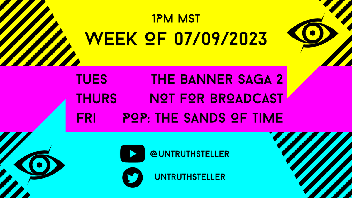 Stream schedule for this week! I'm very excited about Prince of Persia: The Sands of Time!!