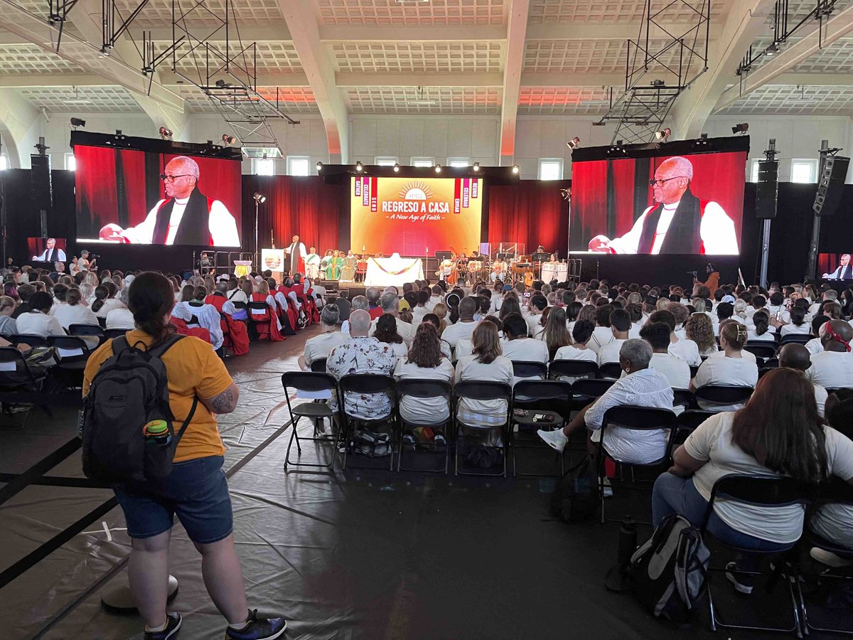 AllSaintsECB's tweet photo. Fr. Larry and Teddy spent this week at the 2023 Episcopal Youth Event, #EYE23. Teddy was the Production Manager and Fr. Larry was one of the Delegation Leaders for the Diocese of Long Island. https://t.co/xXtPnlsZX4